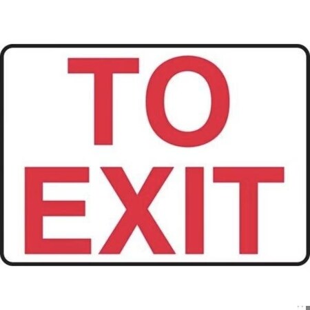 Accuform Exit Sign, Dura-Plastic, 10 in W, 7 in H MADM402XT